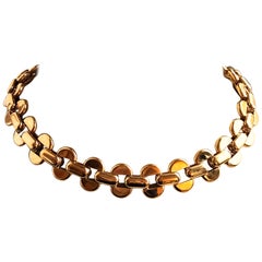 1980 One of a Kind Iconic Baraka' 18 Karat Yellow Gold Unisex Choker