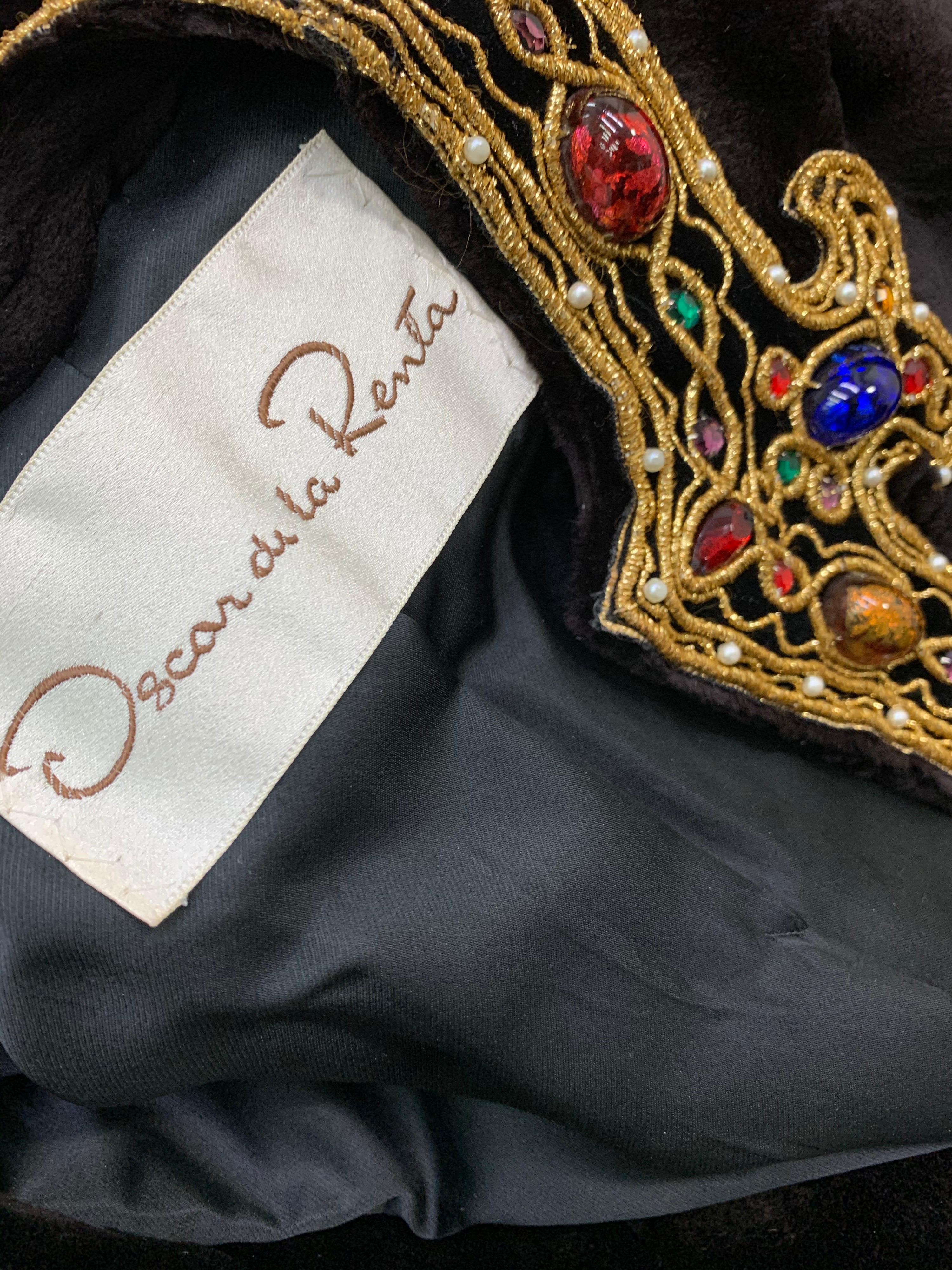 1980 Oscar de la Renta Sheared Mink Bejeweled Fur Jacket W/ Gold Braid Trim For Sale 6