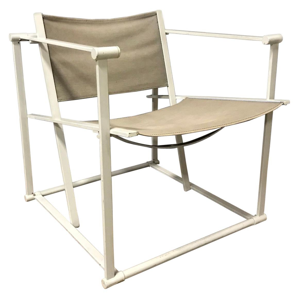 1980, Radboud Van Beekum for Pastoe, FM62 Cube Lounge Chair in Linen