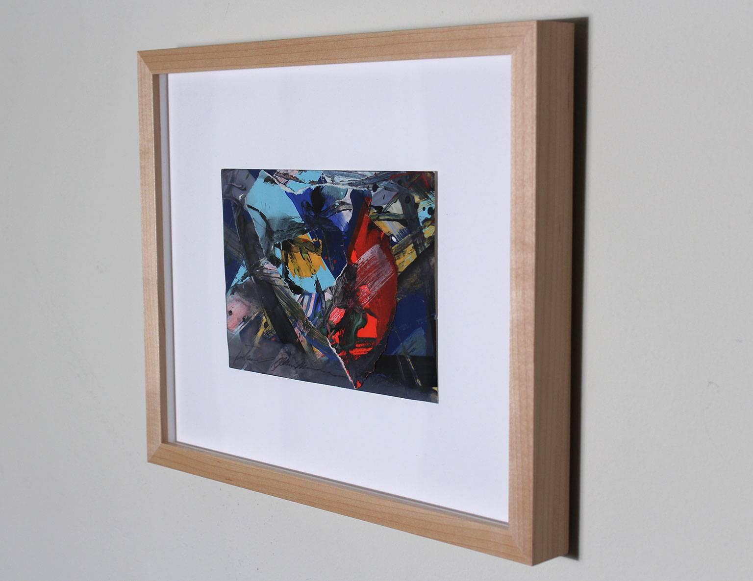 1980 Richard Allen Morris Pintura abstracta Collage Estadounidense en venta