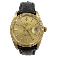 1980 Rolex Oyster Date 34mm 14k Yellow Gold Wristwatch