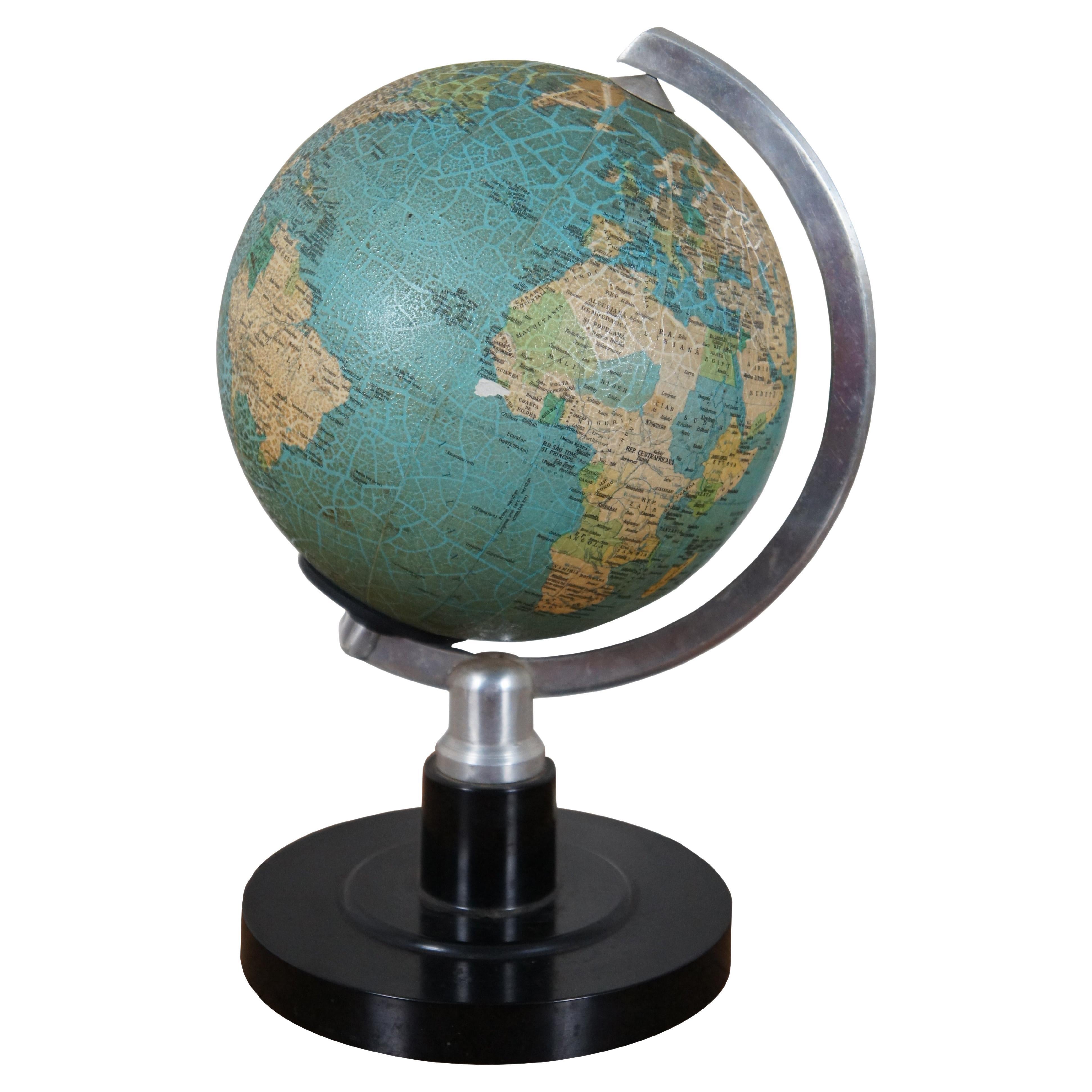 1980 Romanian Political Geographic Terrestrial World Globe Lamp Light