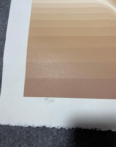 1980 Roy Ahlgren "Estratificación" Serigrafía Op Art