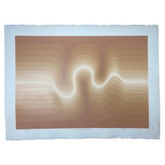 Stratification Op Art Serigrafie von Roy Ahlgren, 1980