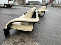 Sofás de piel de los años 80 de Nelo by Åke Fribytter en perfecto estado