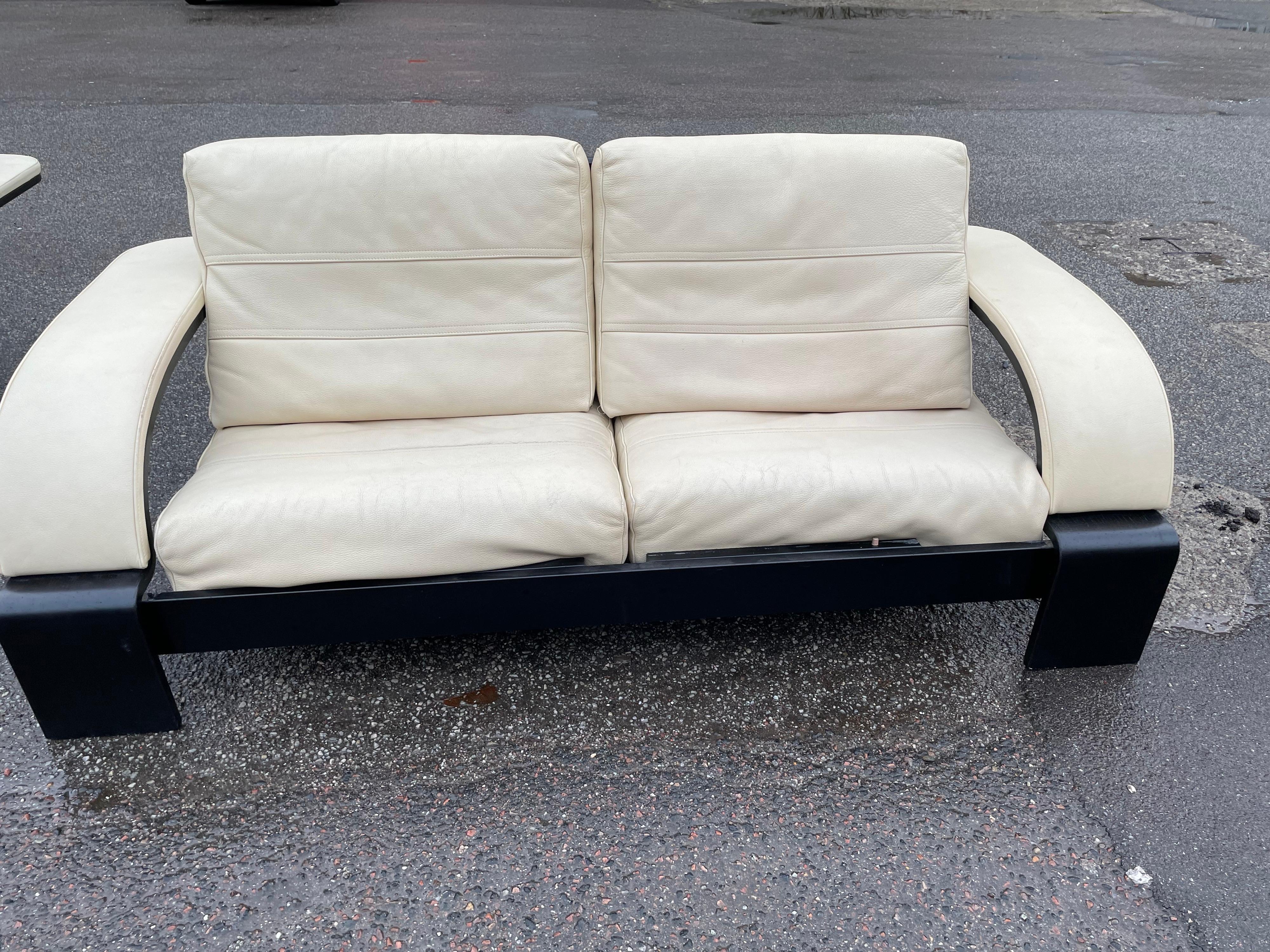 1980´s Leather Sofas from Nelo by Åke Fribytter in Super Condition In Good Condition In Copenhagen, DK