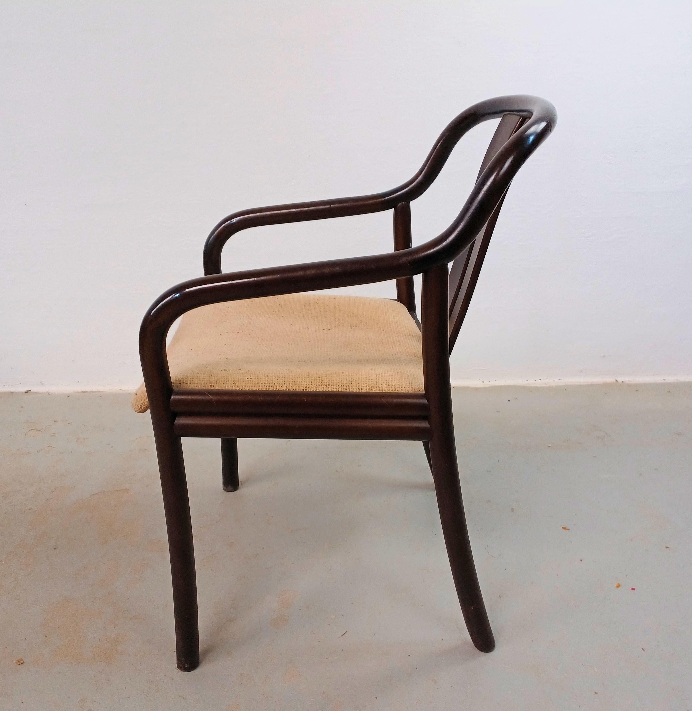 Ensemble de deux fauteuils Oswald Beck Beeche Asiana des années 1980 en hêtre verni noir Bon état - En vente à Knebel, DK
