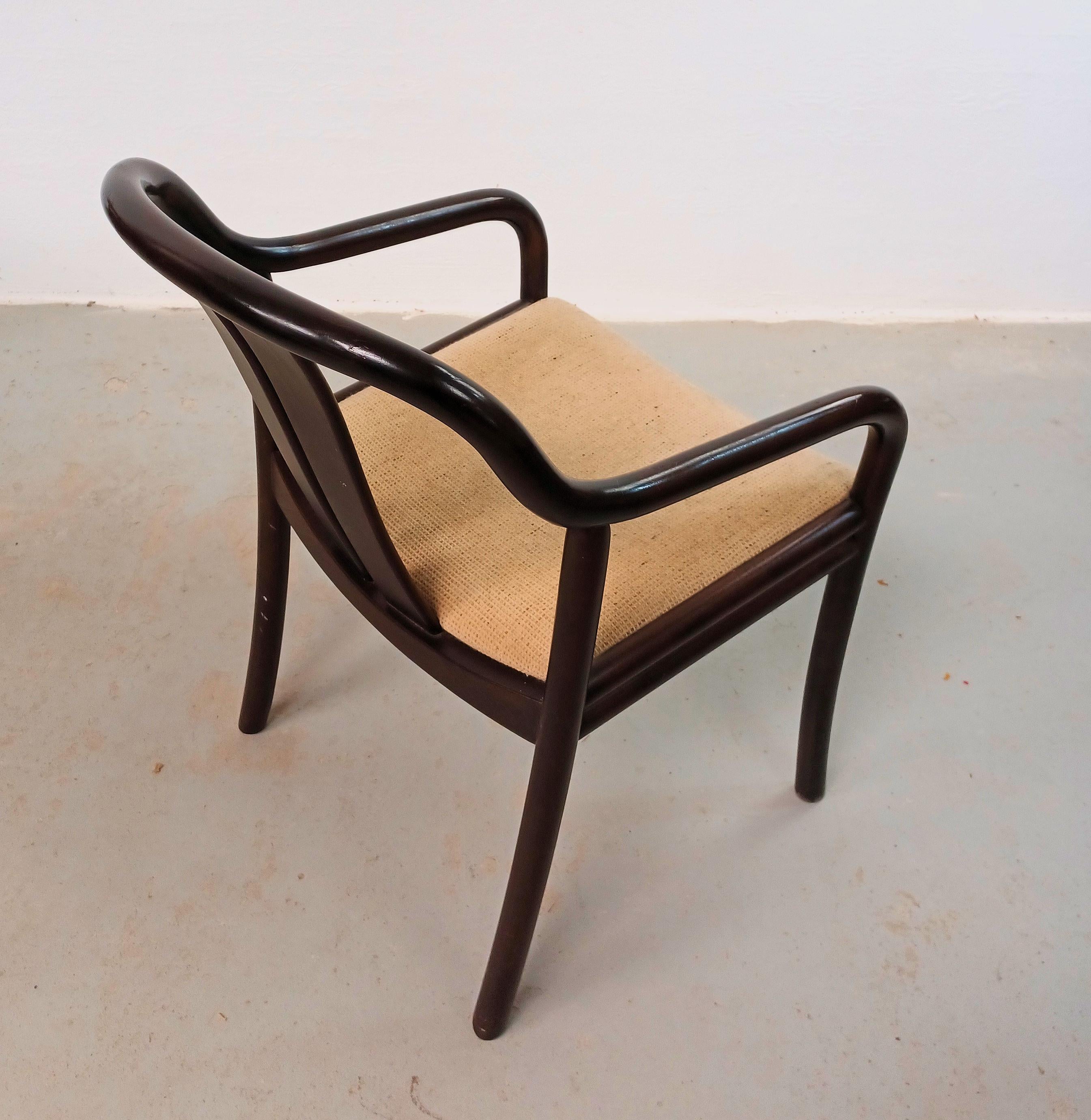 Ensemble de deux fauteuils Oswald Beck Beeche Asiana des années 1980 en hêtre verni noir en vente 1