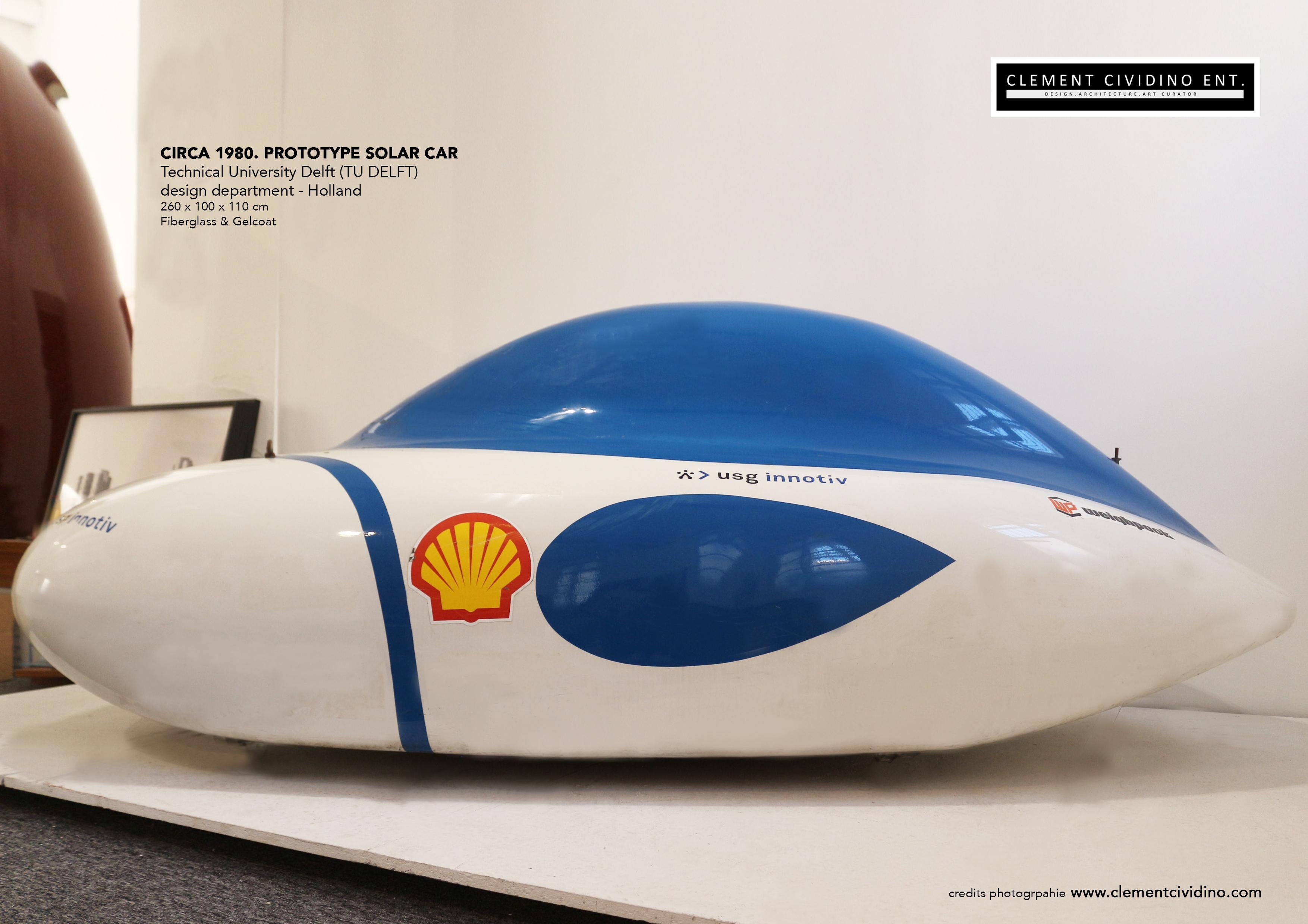 European 1980, Sculpture Prototype Solar Car For Sale