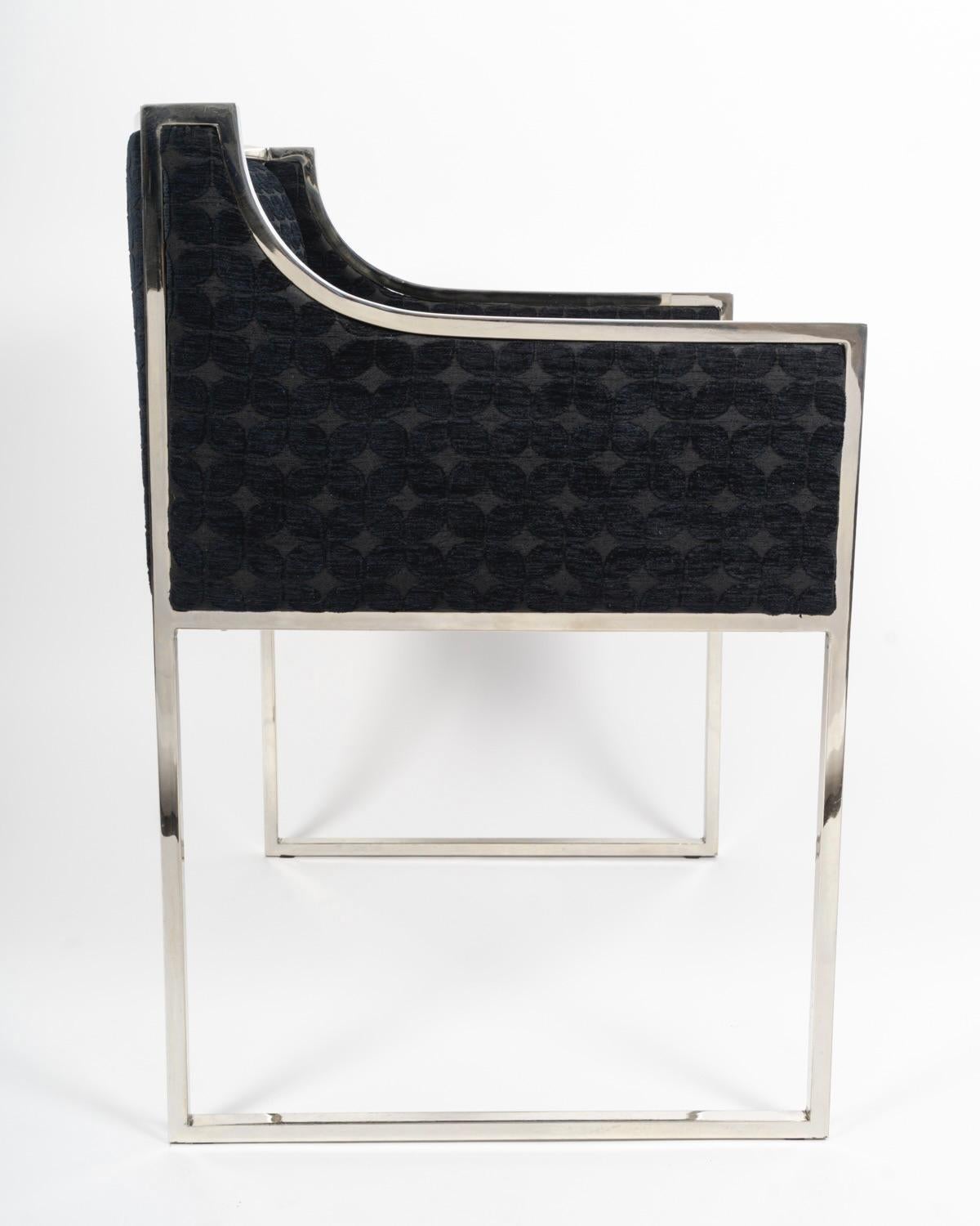 1980 Set of 4 armchairs from Maison Jansen For Sale 2