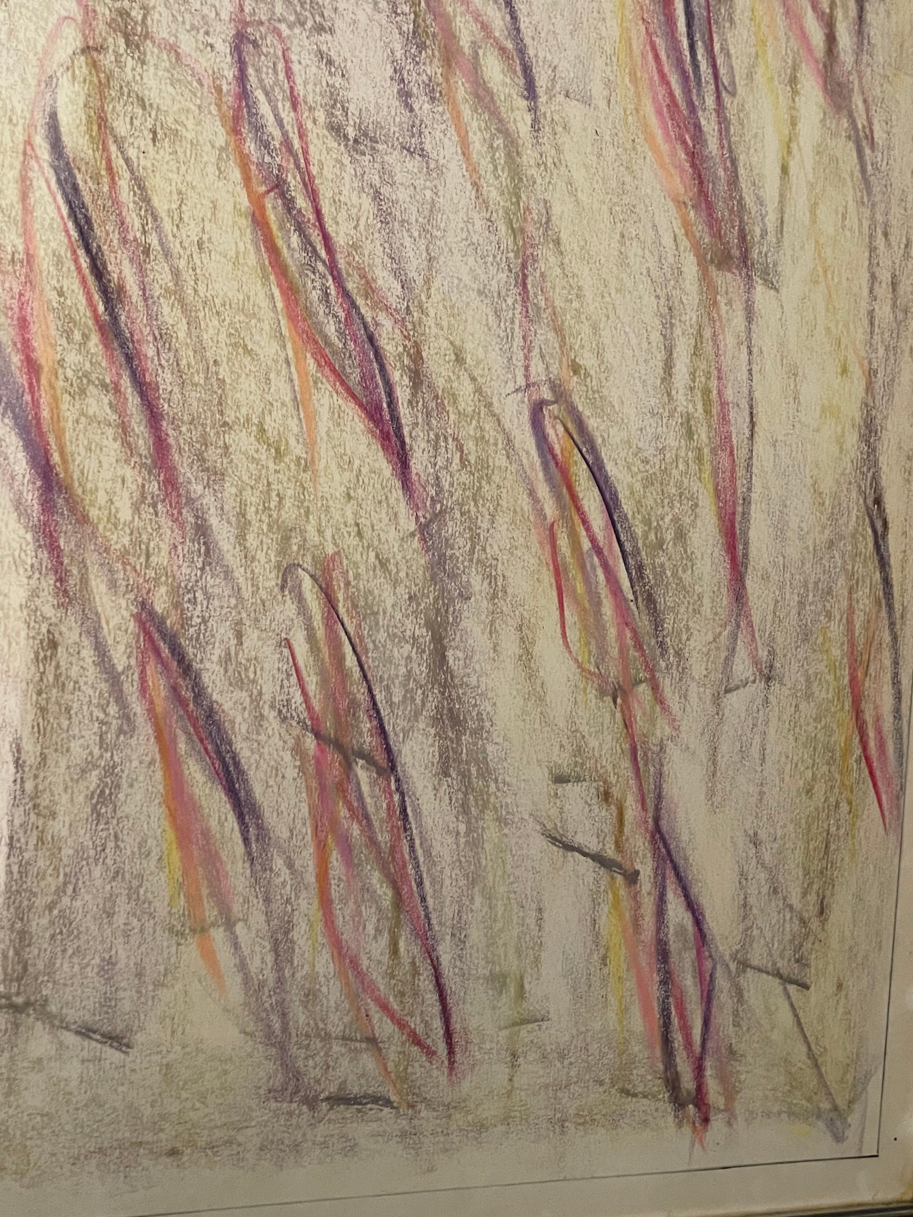 Modern Claudio Verna Signed and Certified Pastel on Paper For Sale
