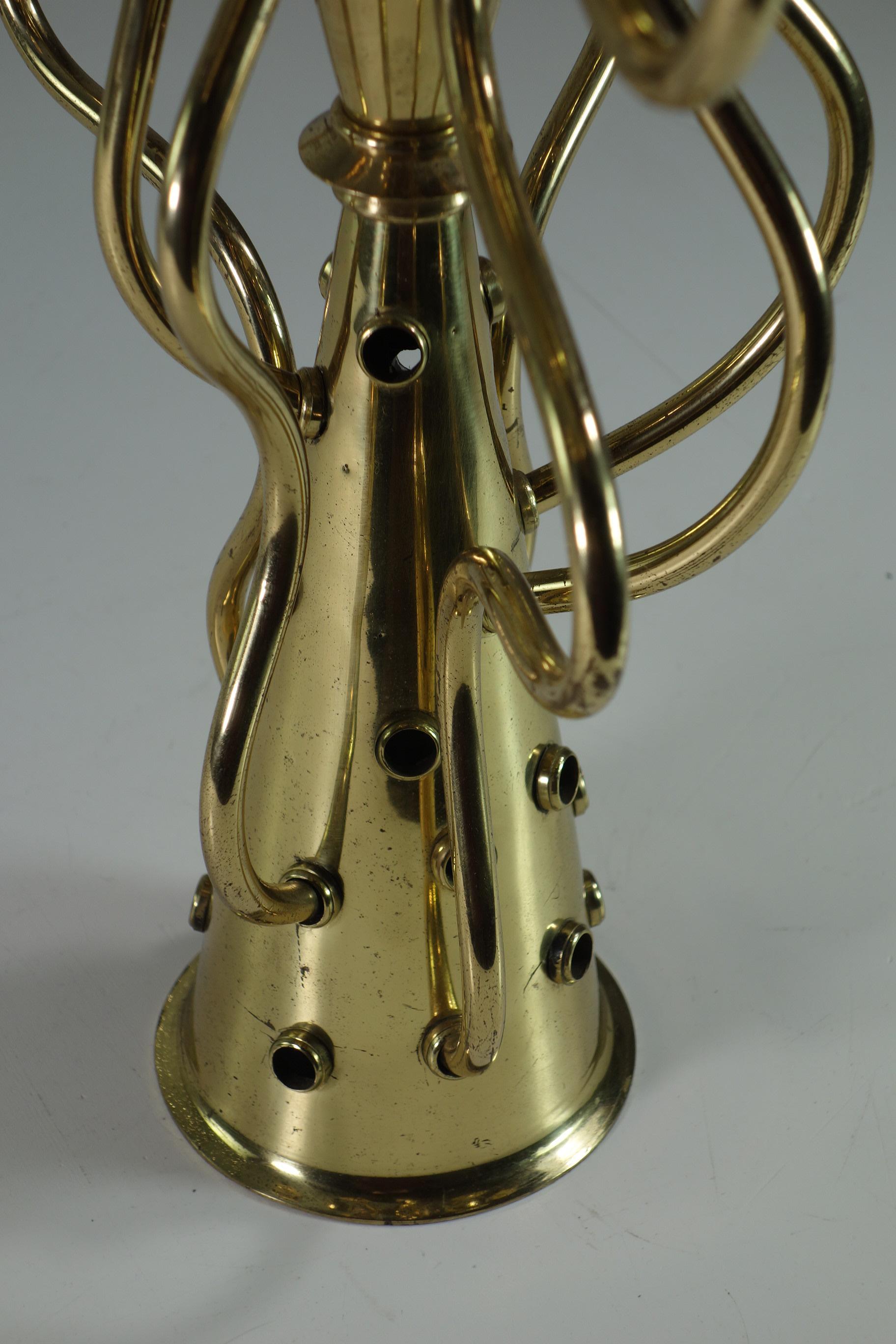1980 Simon Borek Sipek Driade Portacandele in metallo dorato di design moderno in vendita 3