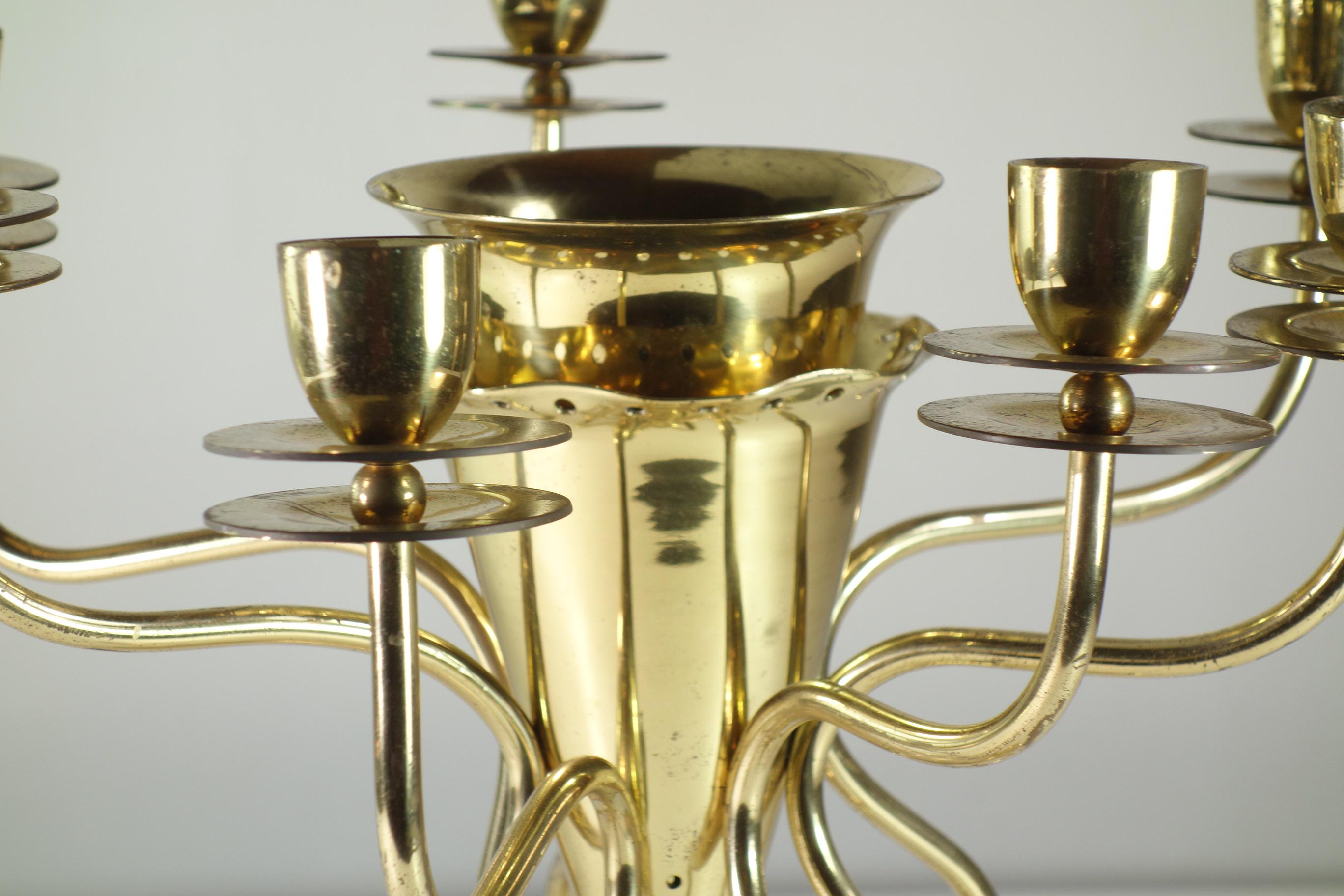 1980 Simon Borek Sipek Driade Portacandele in metallo dorato di design moderno In condizioni buone in vendita a Brescia, IT