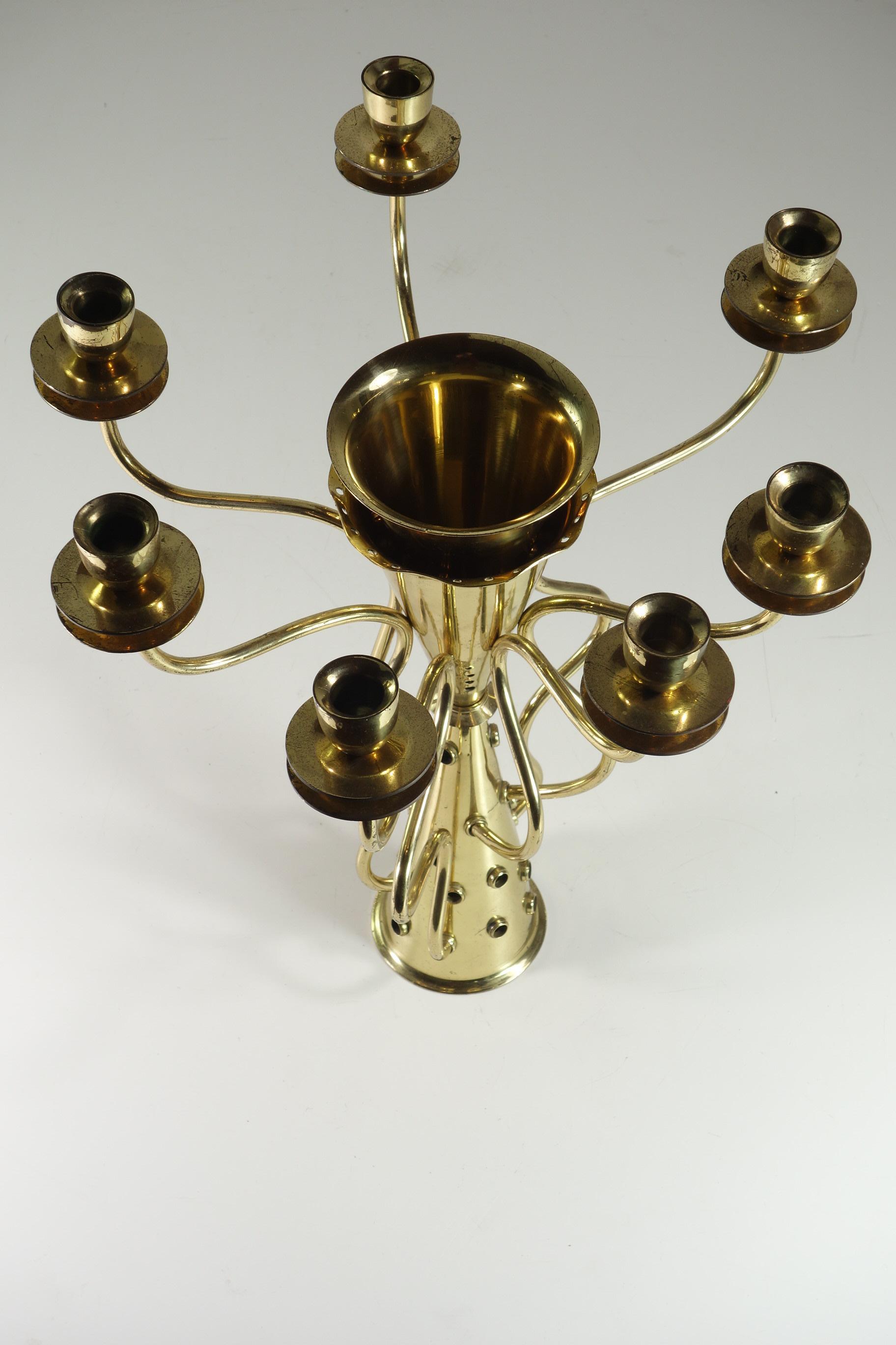 Fine XX secolo 1980 Simon Borek Sipek Driade Portacandele in metallo dorato di design moderno in vendita