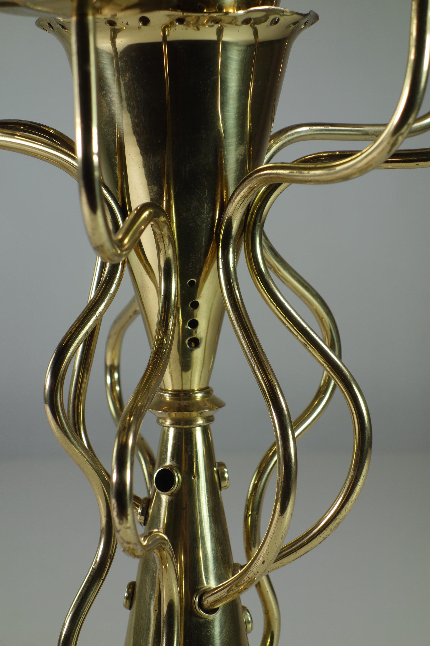 1980 Simon Borek Sipek Driade Portacandele in metallo dorato di design moderno in vendita 1