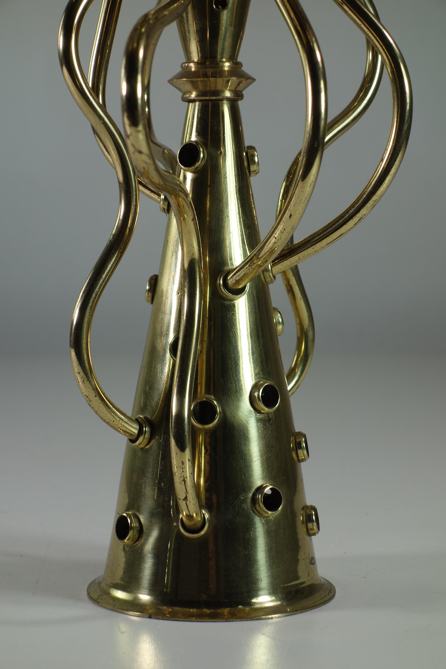 1980 Simon Borek Sipek Driade Portacandele in metallo dorato di design moderno in vendita 2