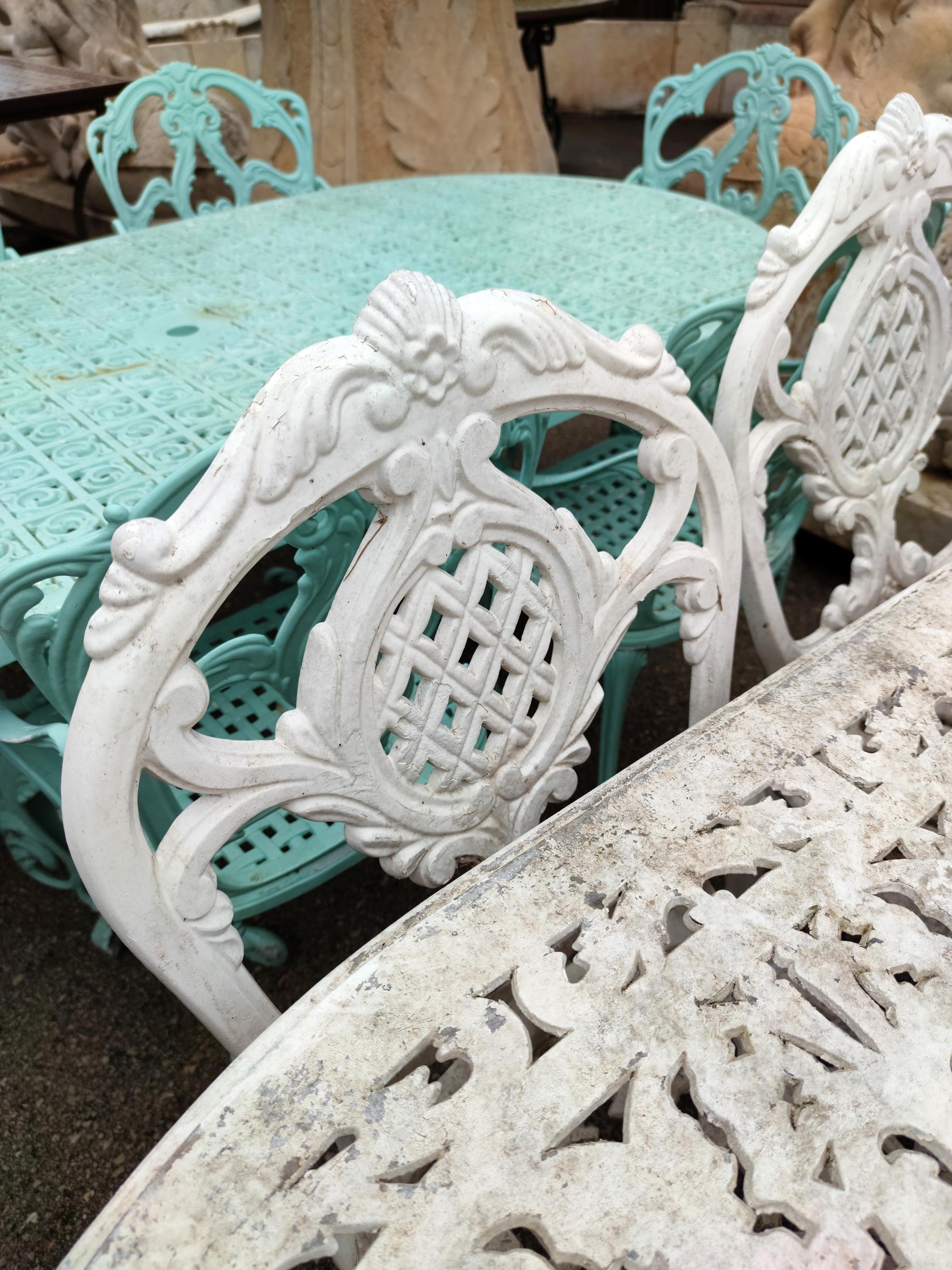 1980 Spanish Set of Cast Aluminium Table and Six Chairs In Good Condition In Marbella, ES