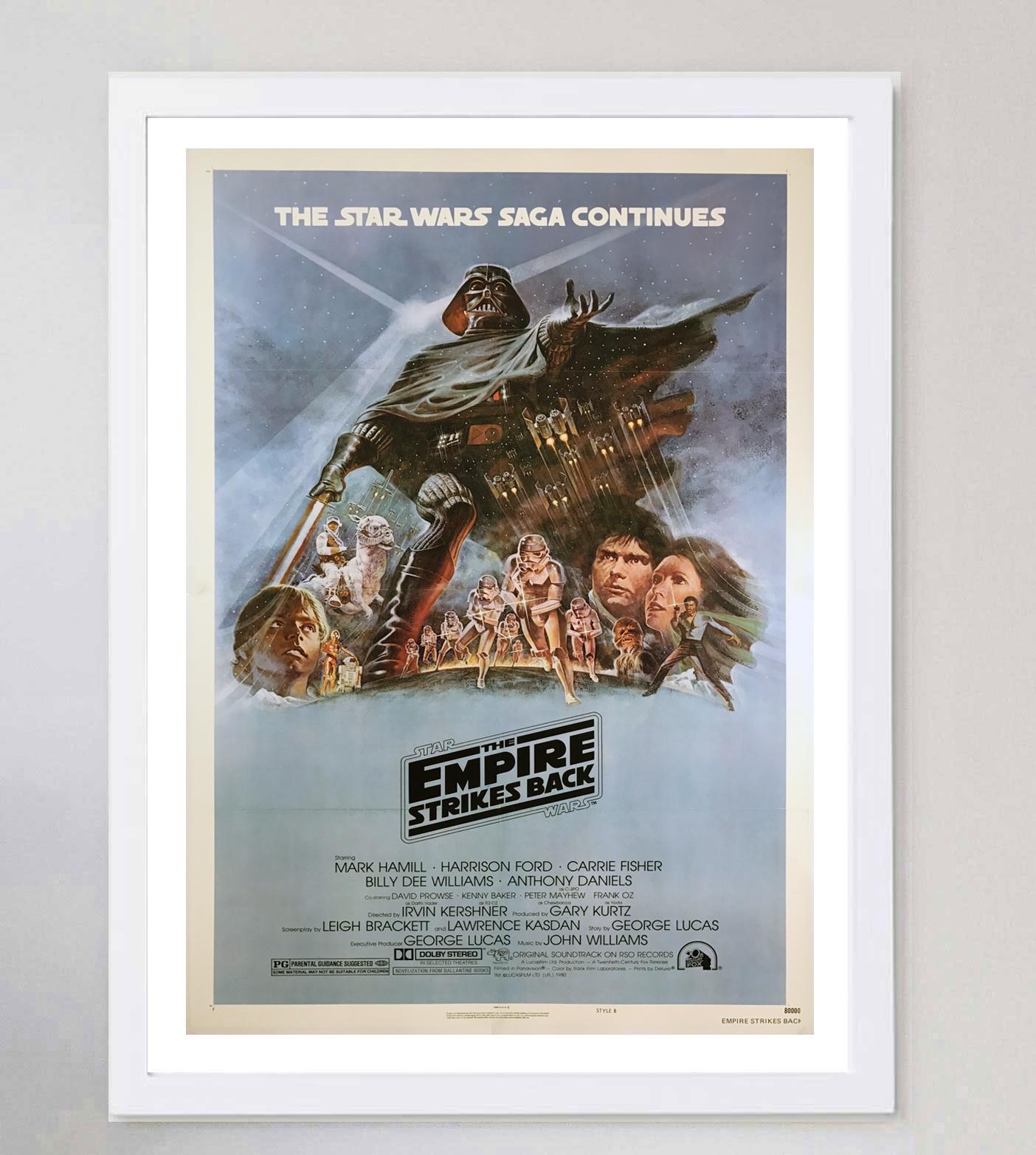 1980 Star Wars The Empire Strikes Back Original Vintage Poster In Good Condition For Sale In Winchester, GB