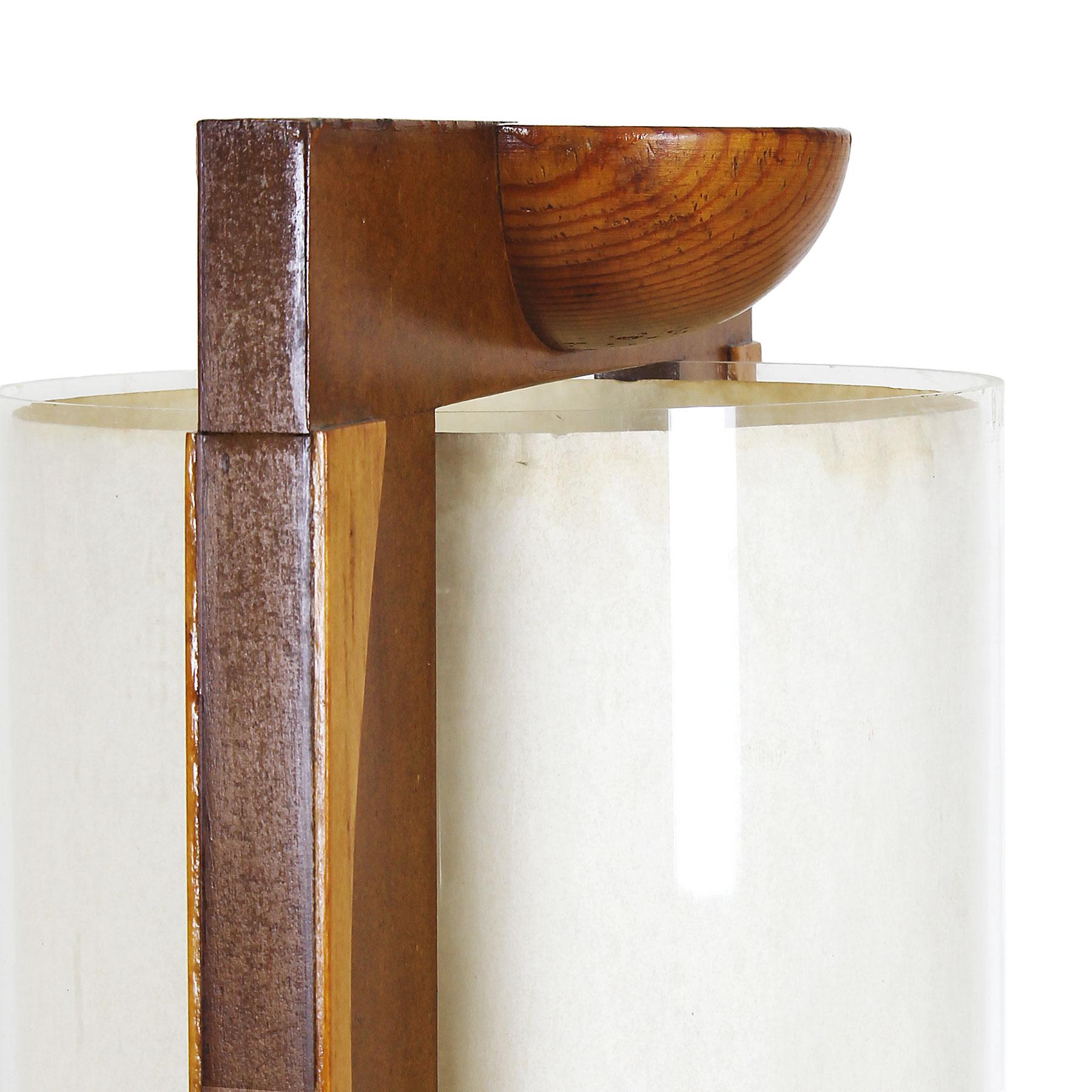 Late 20th Century 1980 Table Lamp, MDF, Beech and Pine Woods, Plexiglass and Parchment - Spain For Sale