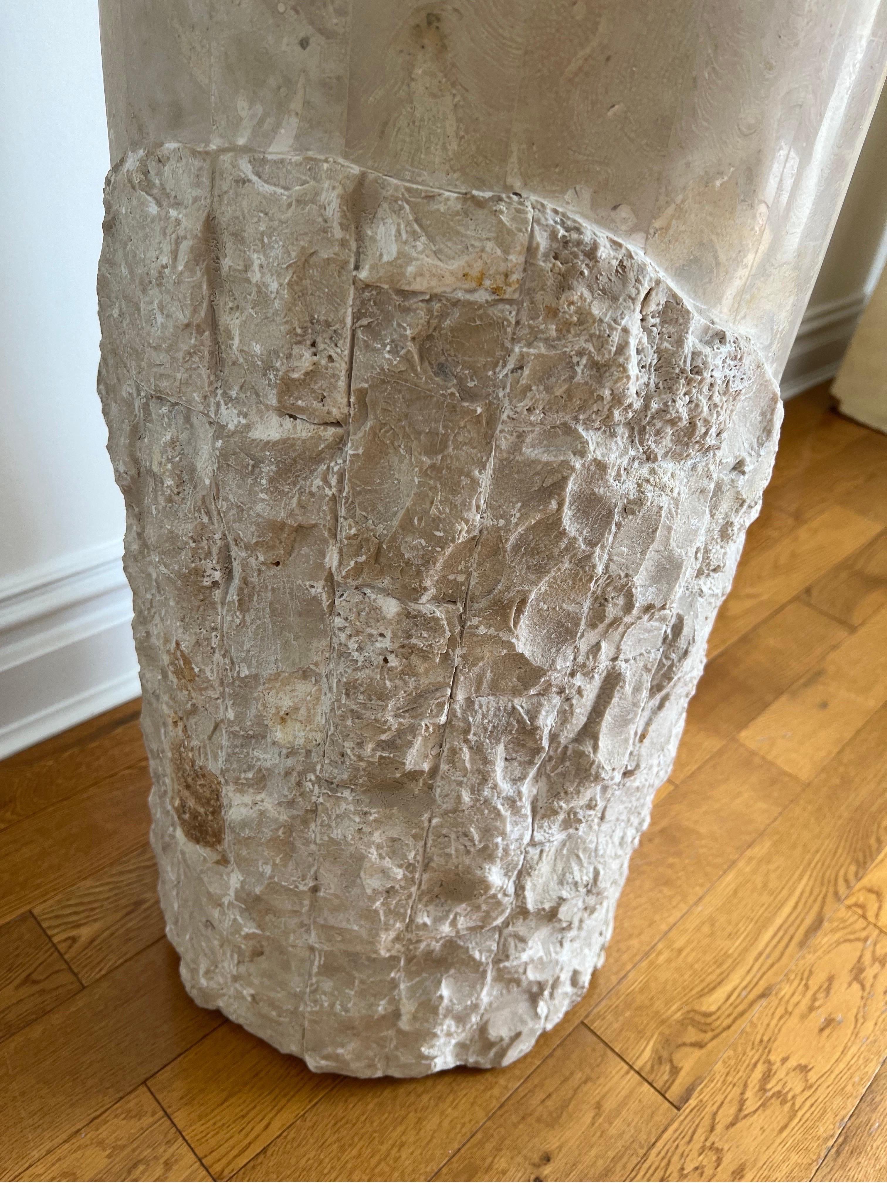 1980 Tessellated Stone Round Pedestal 2