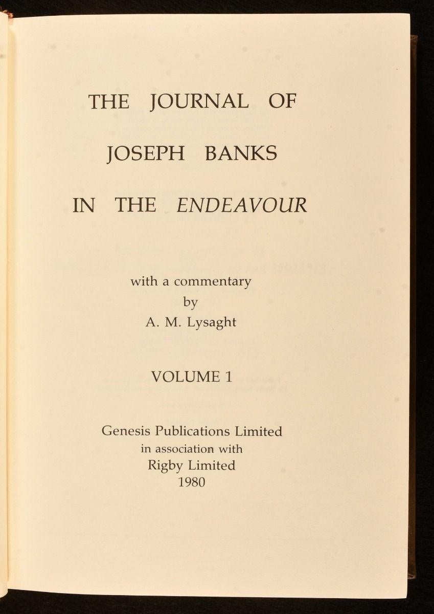 Paper 1980 The Journal of Joseph Banks in the Endeavour For Sale