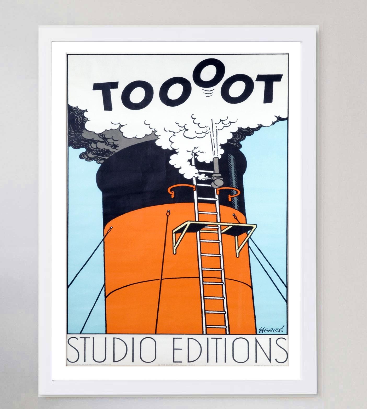 Modern 1980 Toooot - Herge Studio Editions Original Vintage Poster For Sale