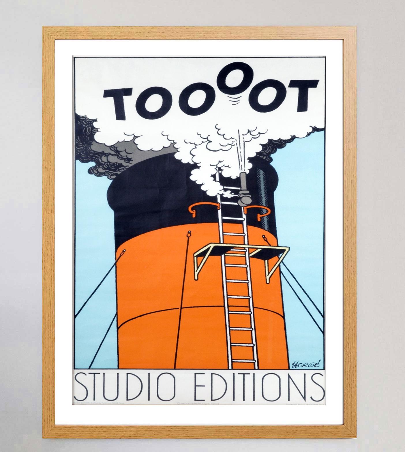 Belgian 1980 Toooot - Herge Studio Editions Original Vintage Poster For Sale