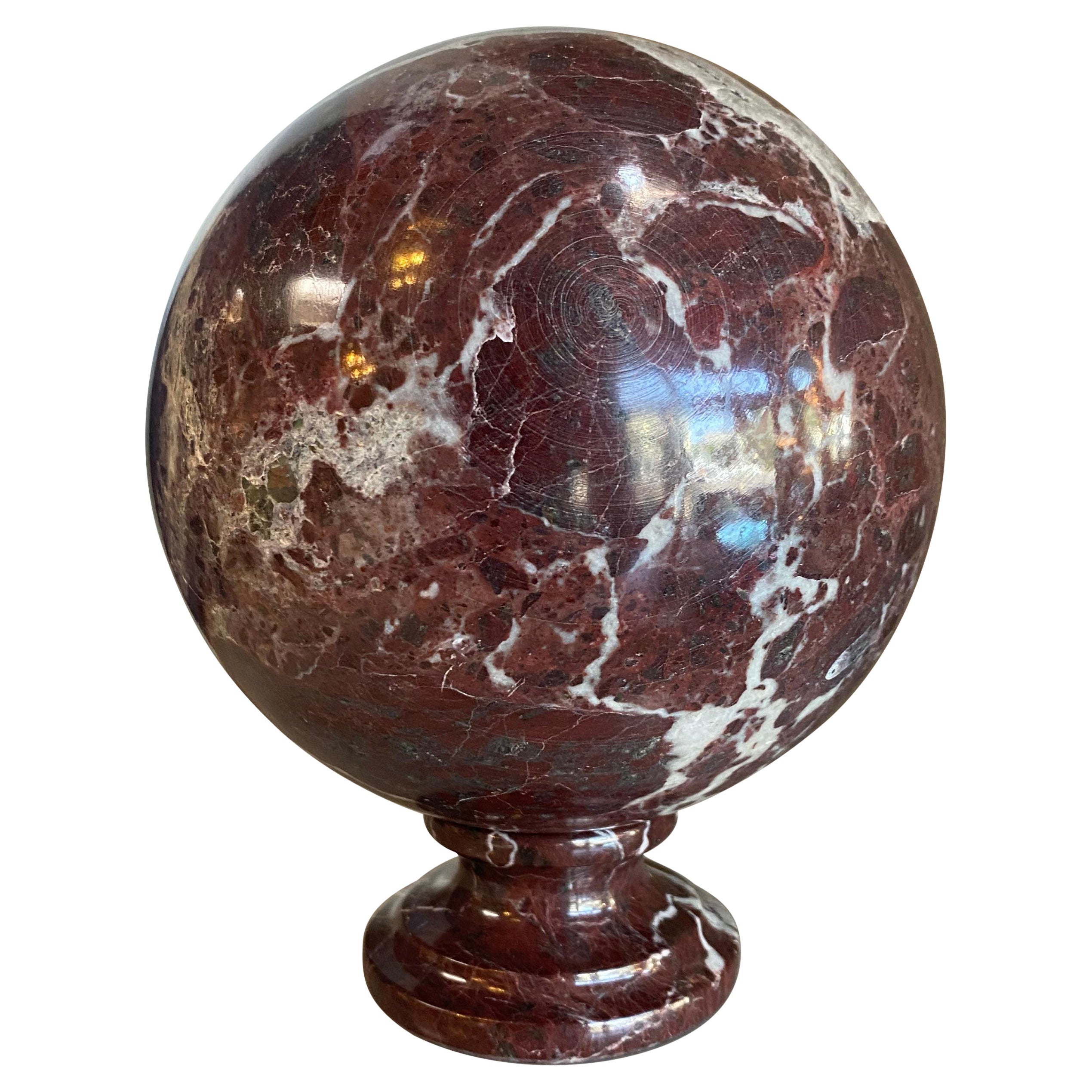 1980 Vintage Italian Big Paper Weight in Black Marquina Marble