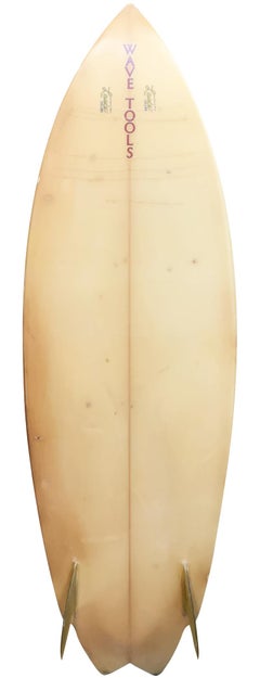 1980 Vintage Wave Tools Twin-Fin Surfboard by Lance Collins