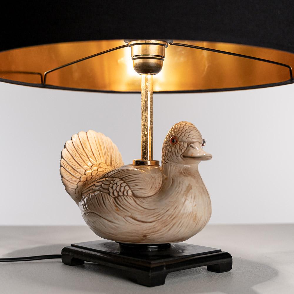 1980 Wood and Brass Table Light in Style of Elli Malevolti For Sale 7