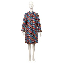 1980 Yves Saint Laurent, maglione luminoso Ikat RUNWAY, cappotto