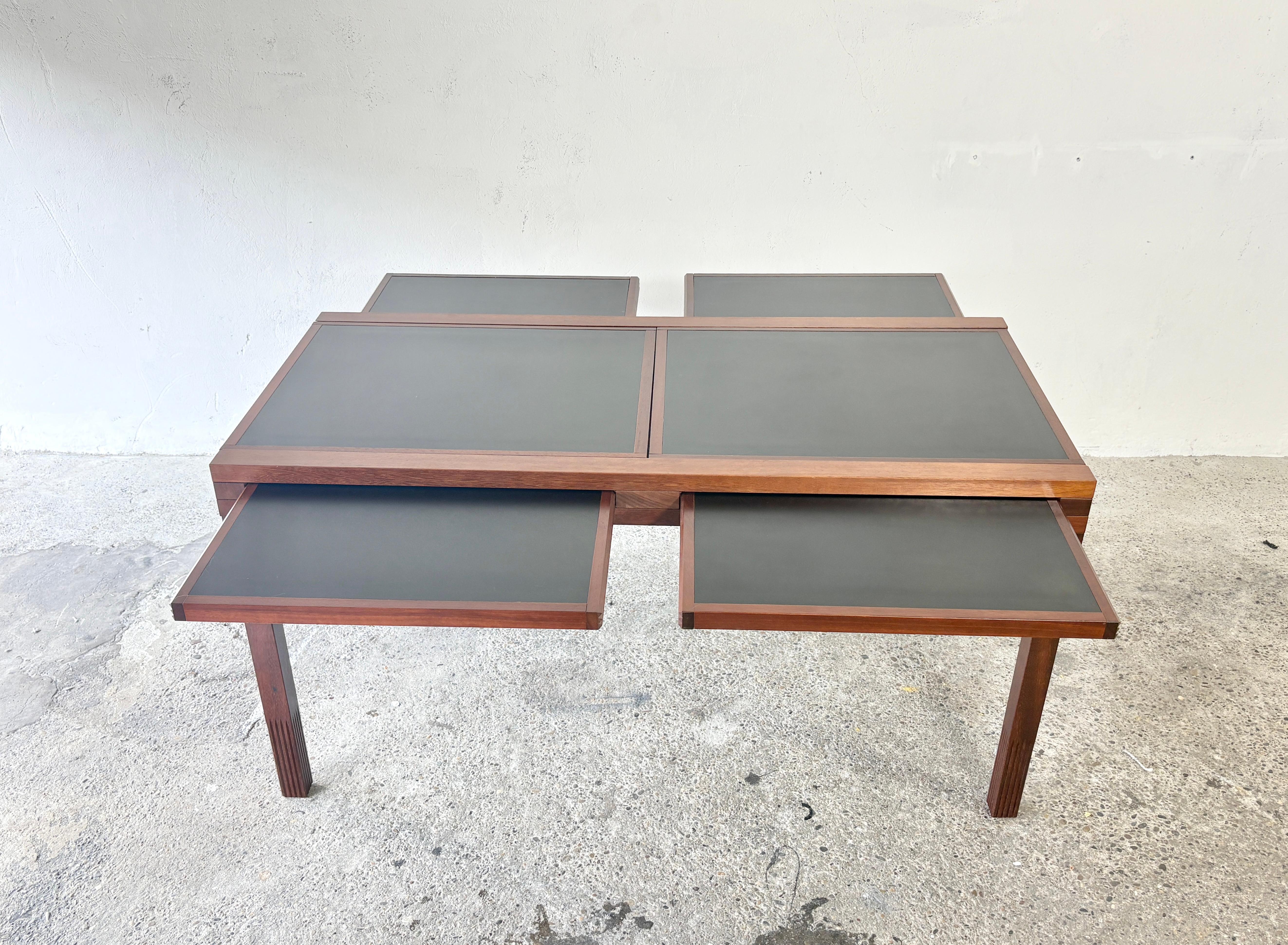 1980ies Modular dining table or desk Designed by Bernard Vuarnesson for Bellato For Sale 1