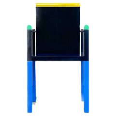 Retro 1980ies Palace chair designed by George Sowden for Memphis Milano 