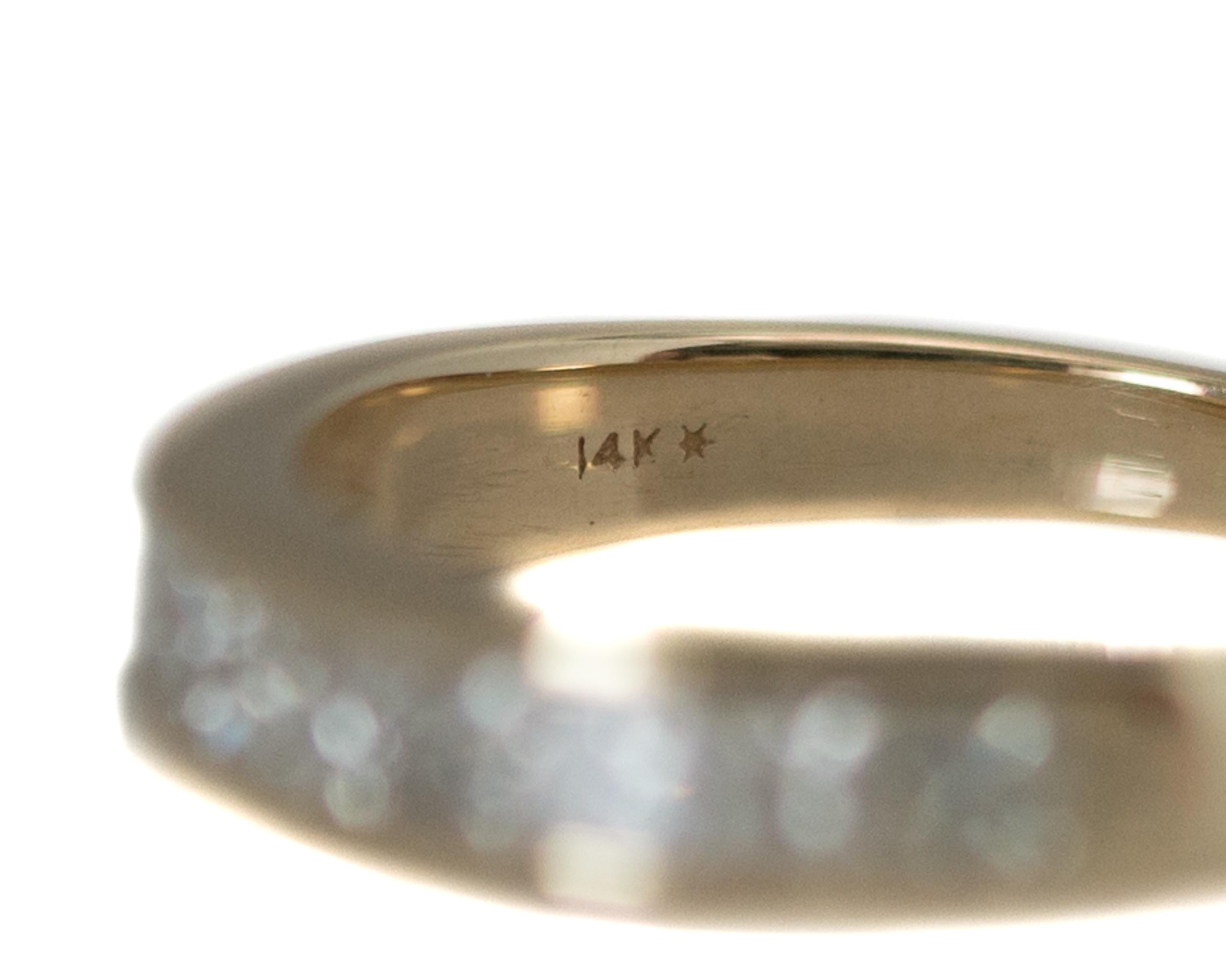 1980s 1 Carat Total Diamond Eternity Band in 14 Karat Yellow Gold 2