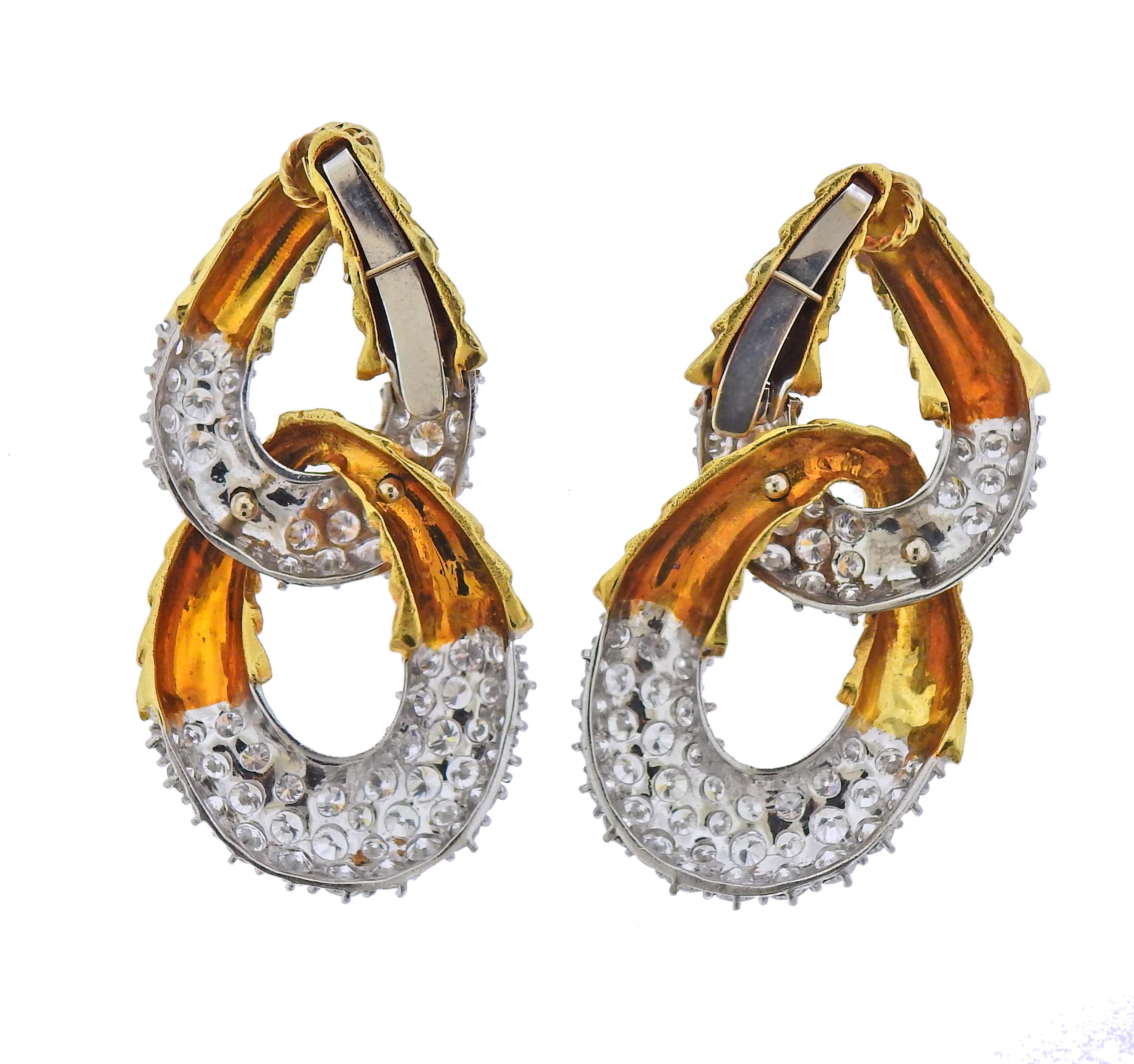 1980s gold earrings