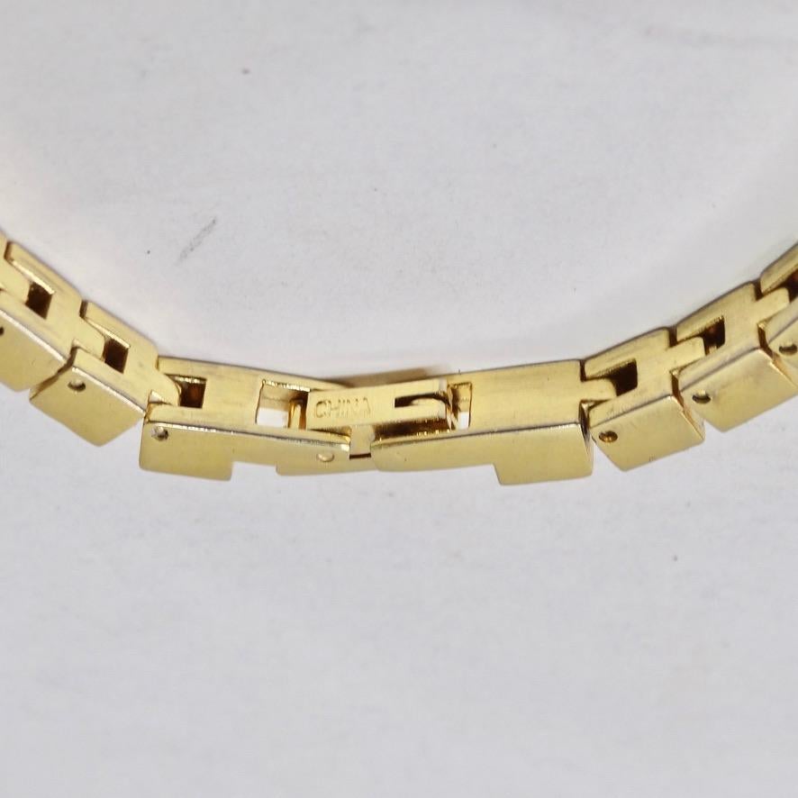 1980er Jahre Vergoldetes Tennisarmband aus 18 Karat für Damen oder Herren im Angebot