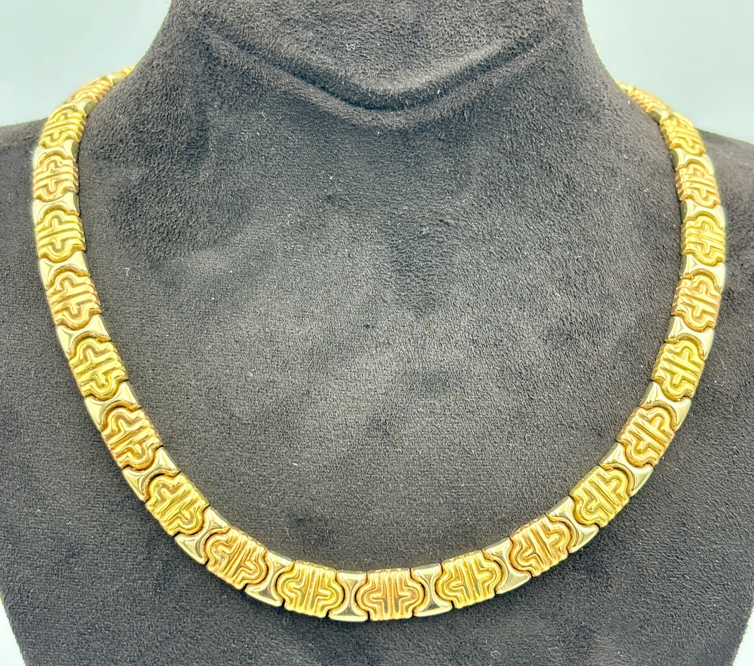 Girocollo in oro tricolore 18k degli anni '80 in vendita 1