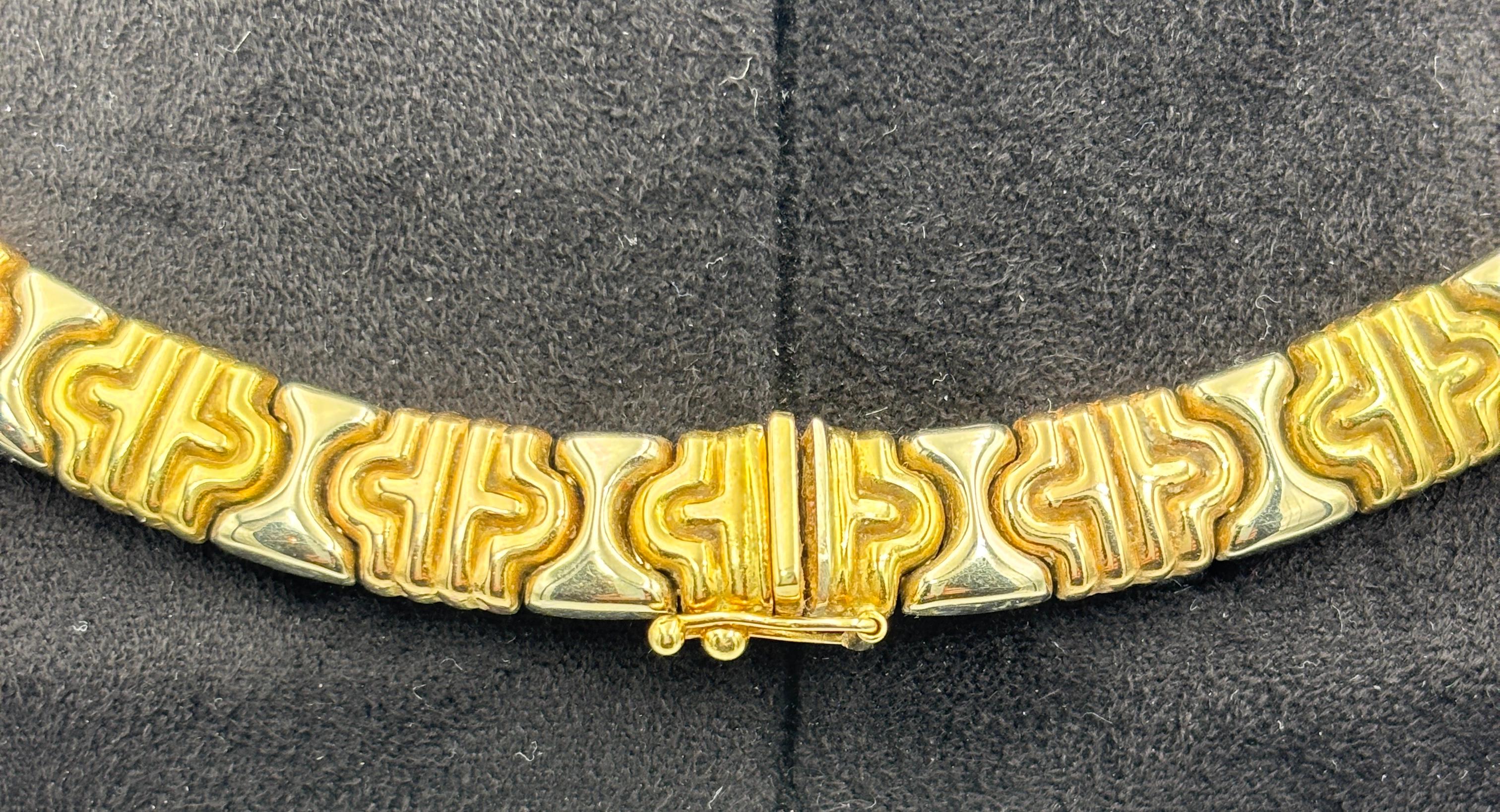 Girocollo in oro tricolore 18k degli anni '80 in vendita 2