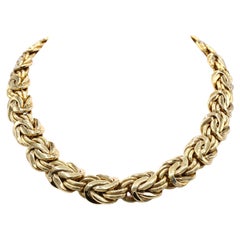 1980s 18Karat Yellow Gold Link Necklace