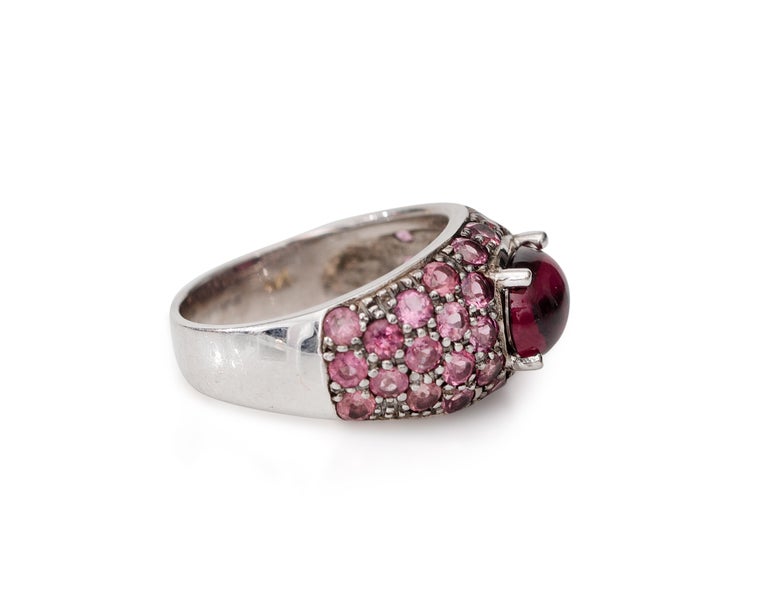1980s 2 Carat Tourmaline and Pink Sapphire 14 Karat Ring For Sale at ...