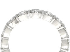 1980s Vintage French 2.88 Carat Diamond and White Gold Full Eternity Ring