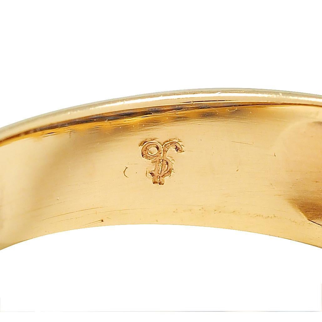 Anello Vintage By del 1980 con zaffiro da 5,50 CTW in oro giallo da 18 carati in vendita 2