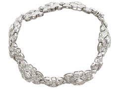 1980s 7.22 Carat Diamond and White Gold Bracelet