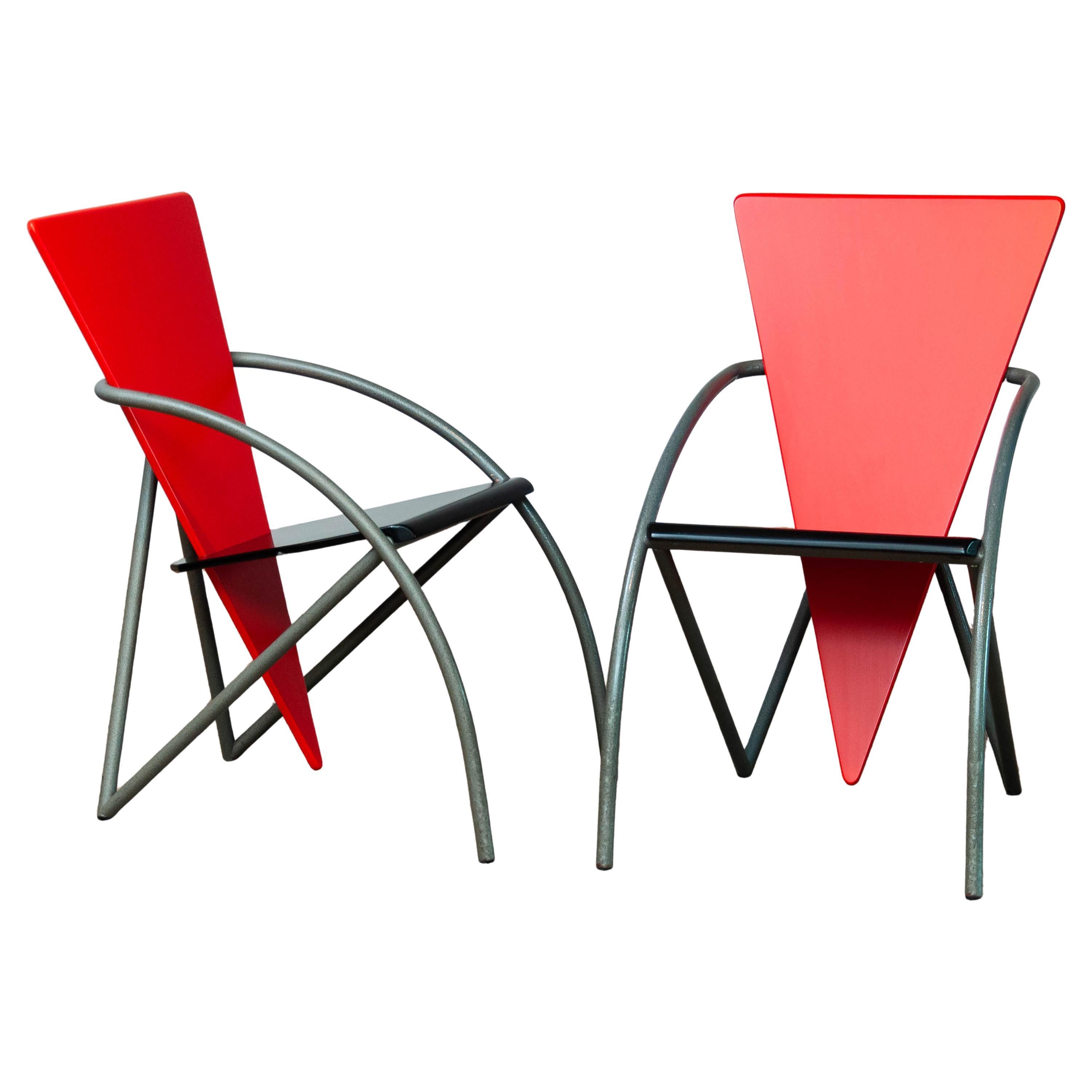 1980s A Pair Dining Office Chairs  By Klaus Wettergren Denmark