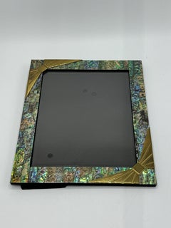 1980s Abalone and Brass Frame