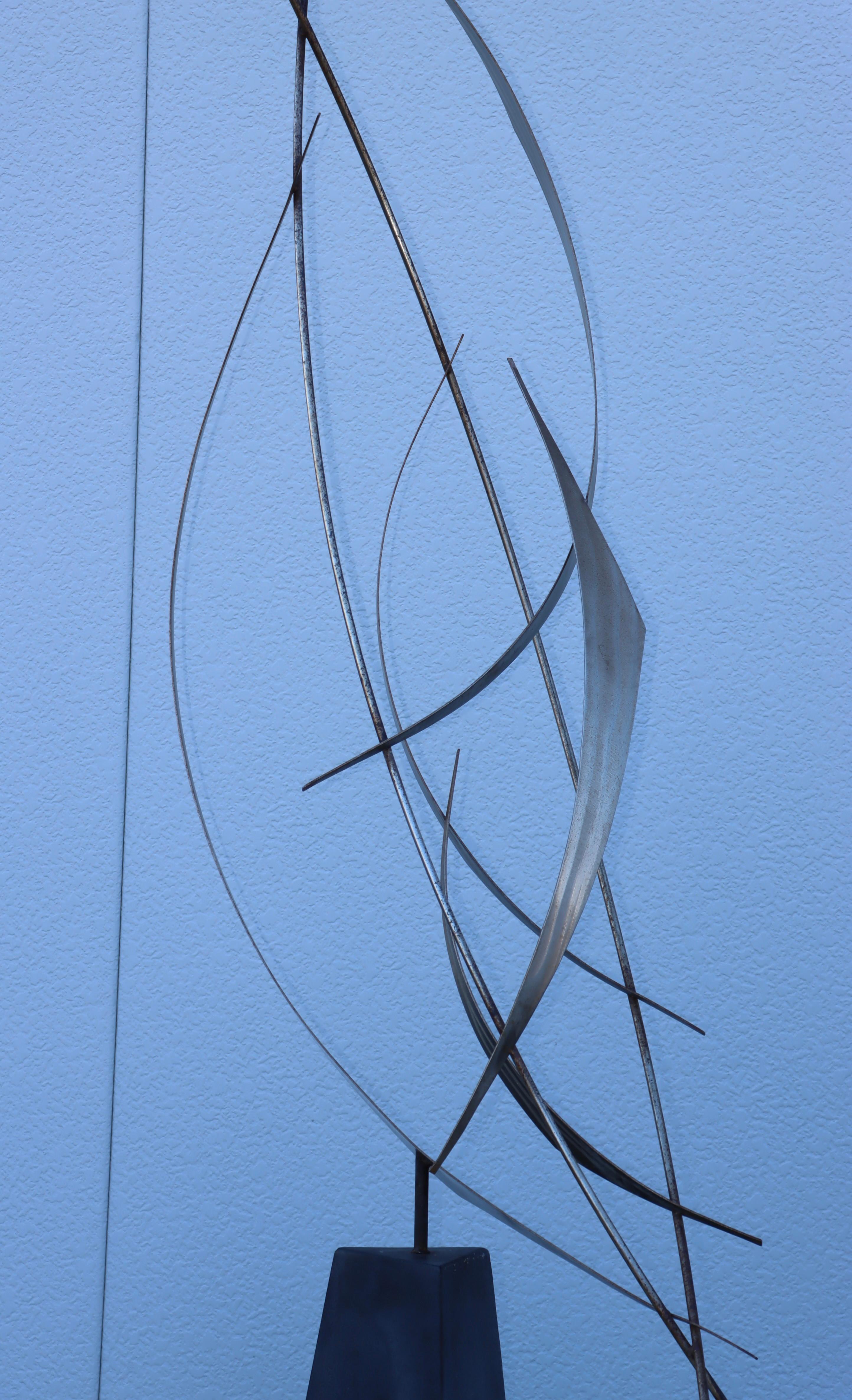American 1980s Abstract Bird Steel Outdoor Sculpture By Curtis Jere