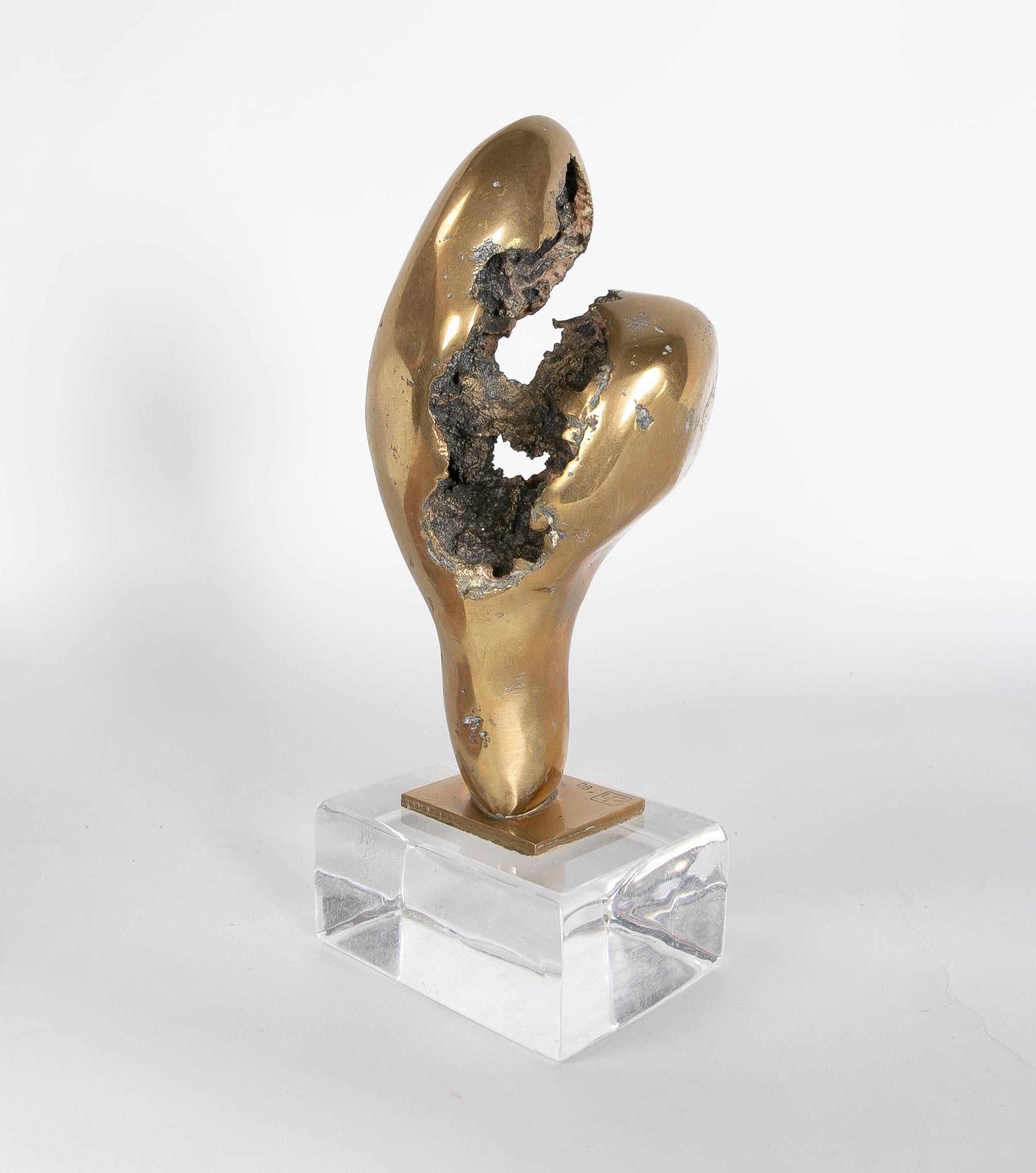 Sculpture abstraite en bronze de l'artiste David Marshall des années 1980 en vente 3