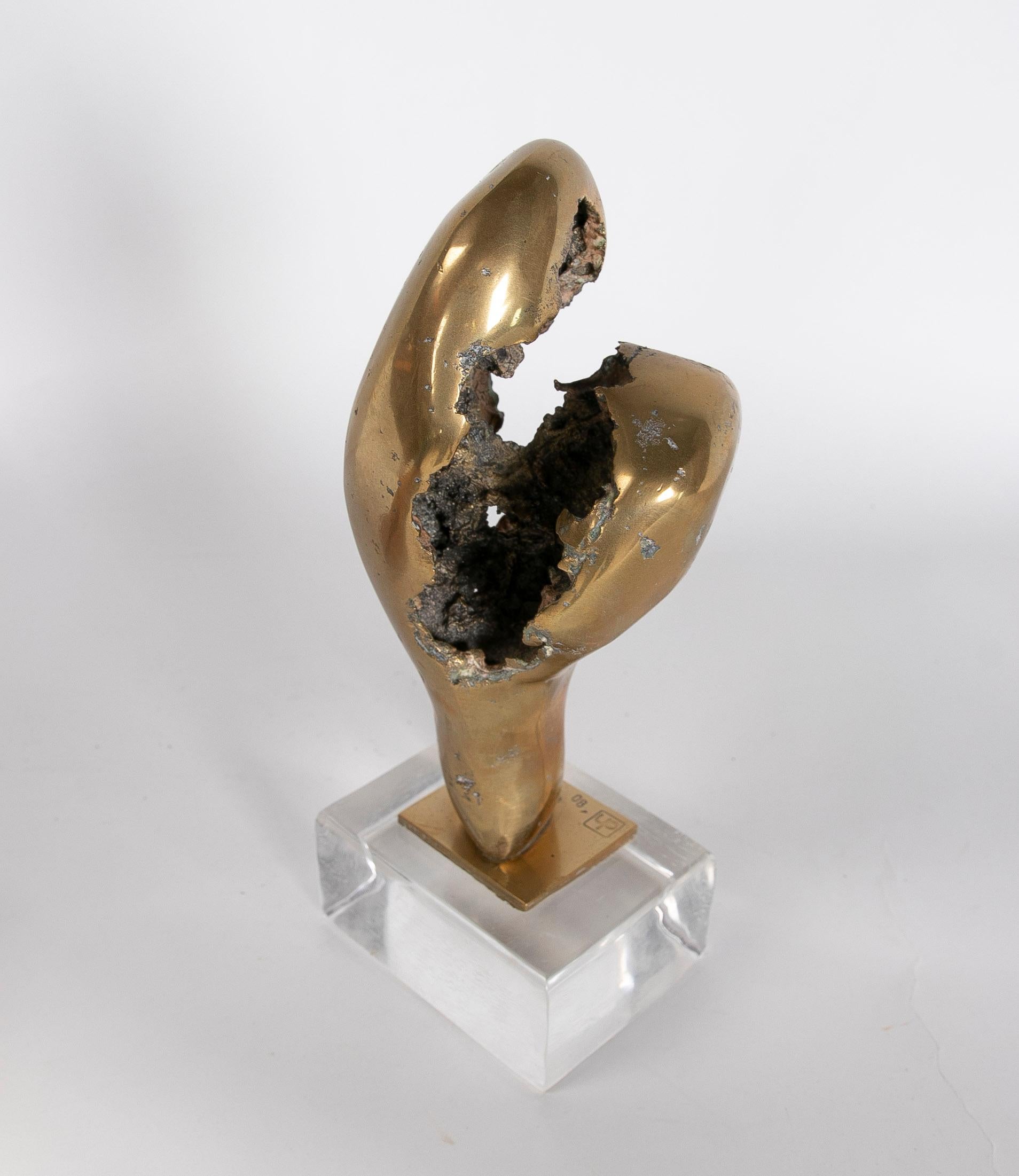 Sculpture abstraite en bronze de l'artiste David Marshall des années 1980 en vente 4