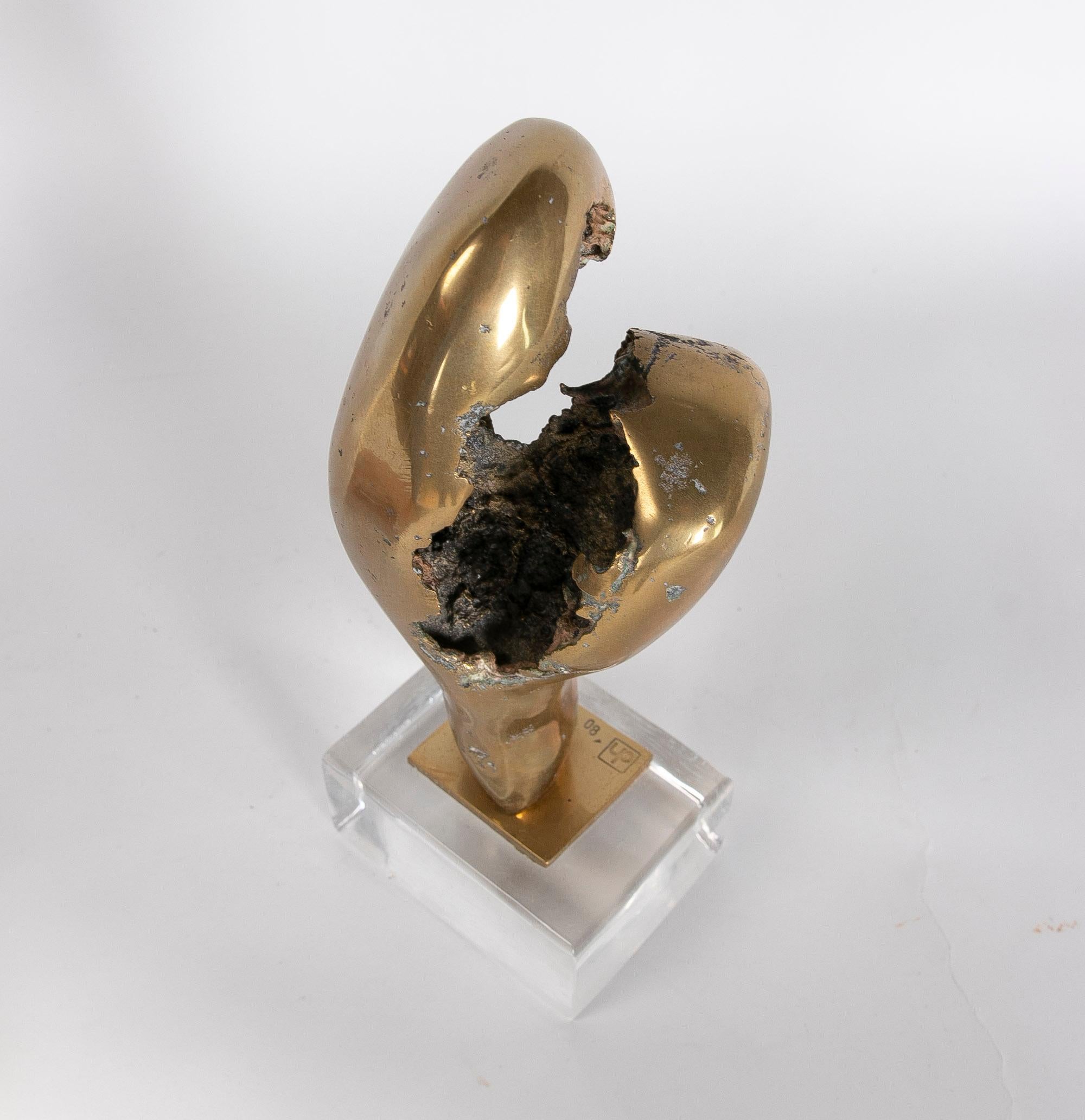 1980s Abstract Bronze Sculpture by the Artist David Marshall For Sale 7