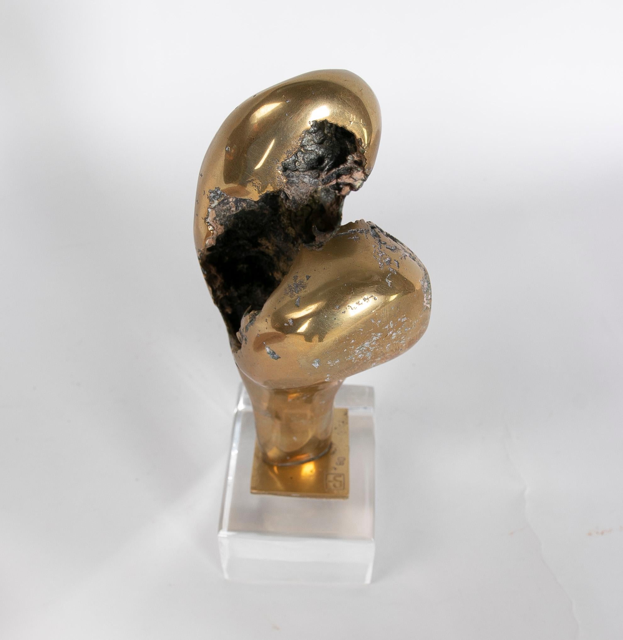 Sculpture abstraite en bronze de l'artiste David Marshall des années 1980 en vente 6